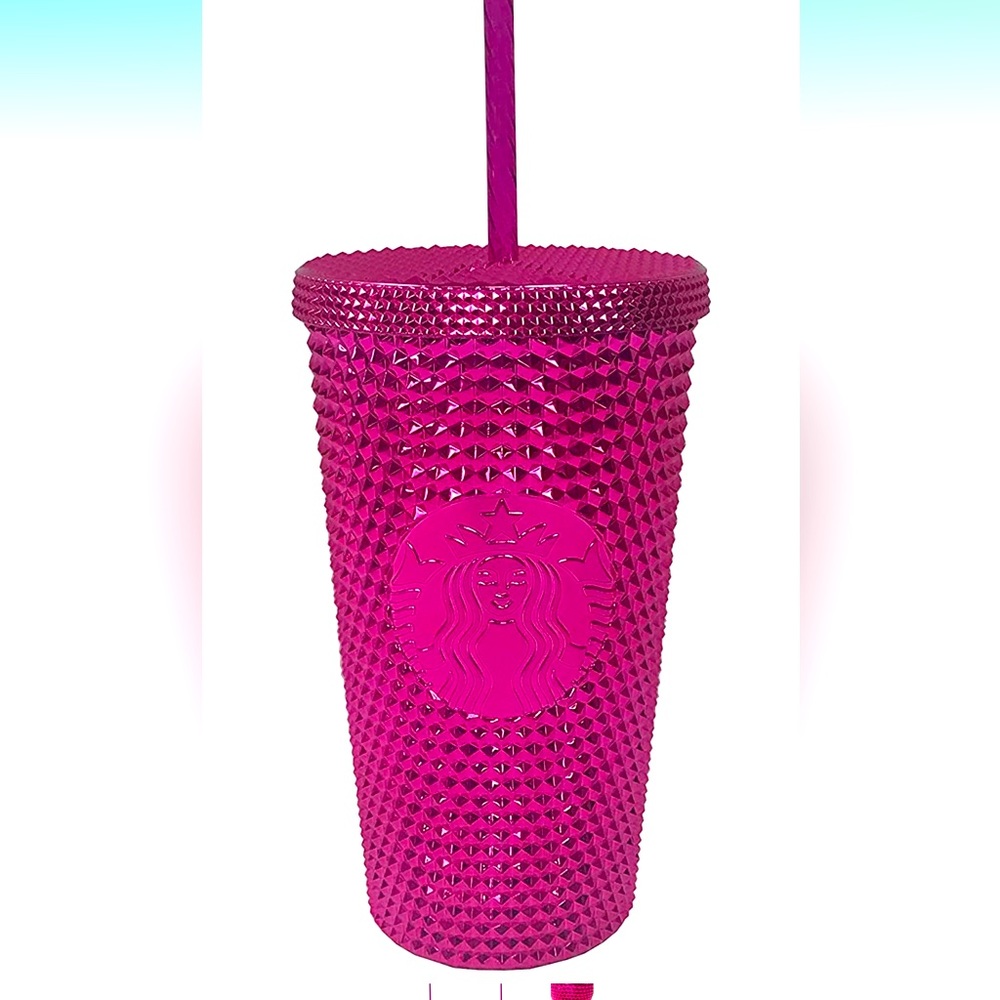 Starbucks hot pink studded 16 oz tumbler